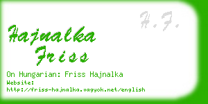 hajnalka friss business card